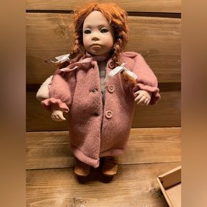 Cottage Collectibles Porcelain Doll by Ganz designed by Linda Steele Red Haired